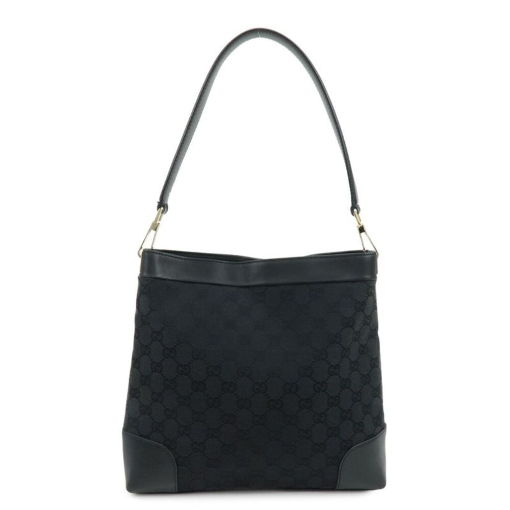 Gucci Gucci Gg Canvas North-South Tote Gg Canvas And Leather Black Canvas Tote